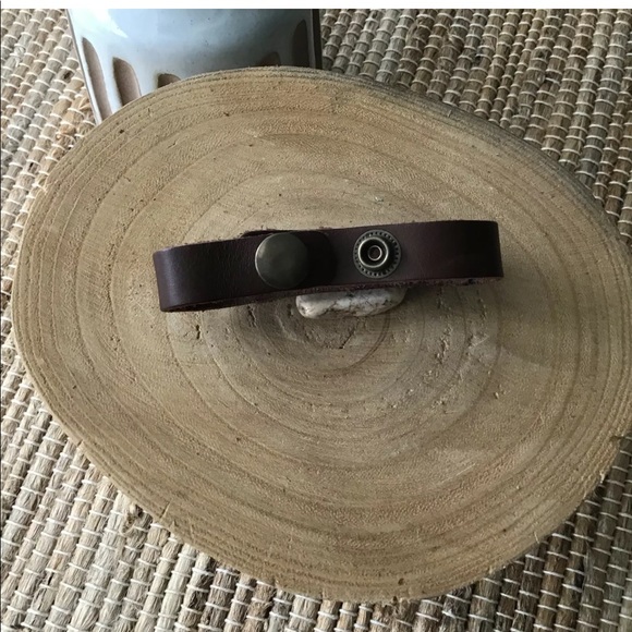 NEW 100% Leather Strap Bracelet Snap Mexico Boho Brown Ivory Festival Howlite - Picture 5 of 13